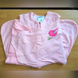 HALO Small 3-6 Pink Bird Swaddle Sleep Sack